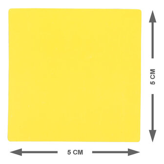 Vierkant 5 cm Magneet Geel