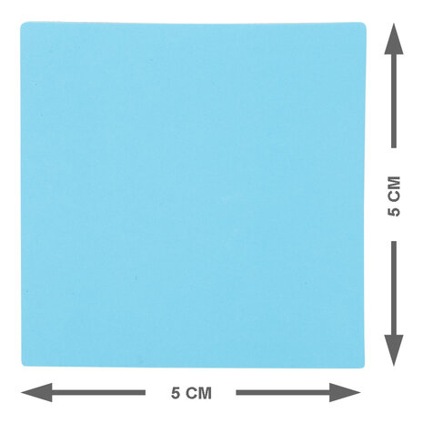 Vierkant 5 cm Magneet Blauw