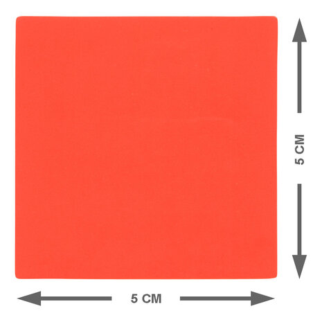 Vierkant 5 cm Magneet Rood